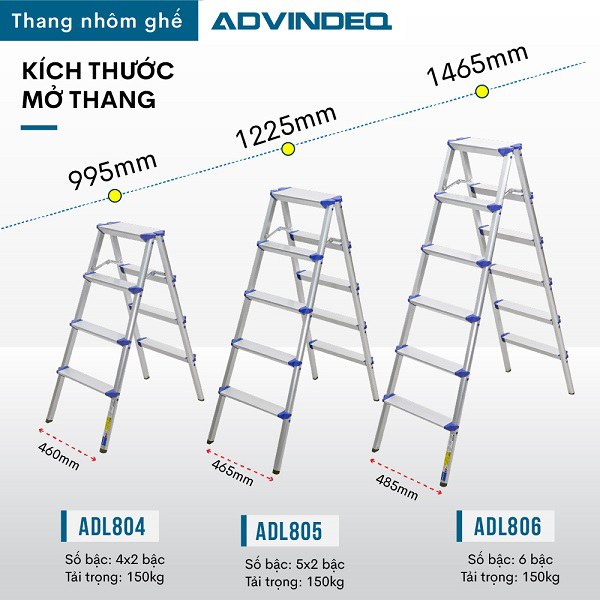 Thang nhôm gấp chữ A ADVINDEQ