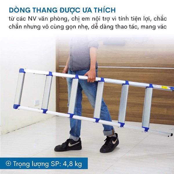 Thang nhôm gấp chữ A ADVINDEQ ADL806