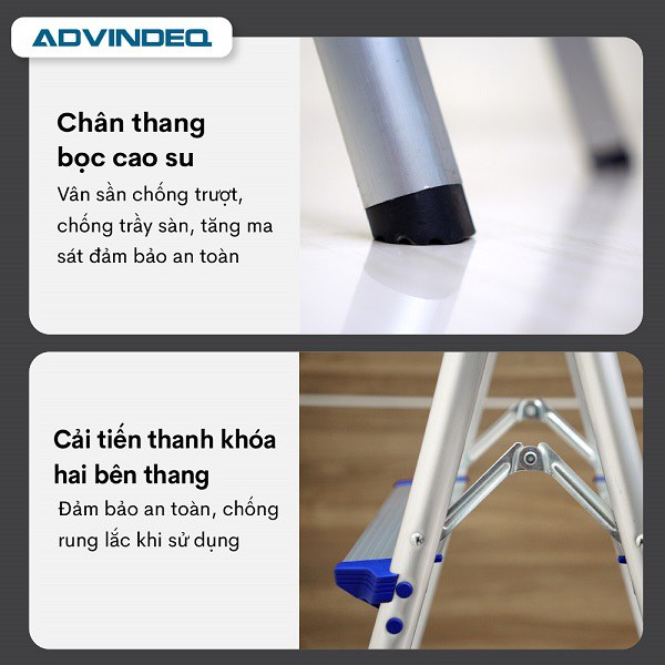Thang nhôm gấp chữ A ADVINDEQ ADL806