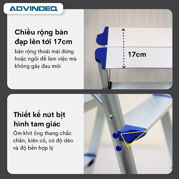 Thang nhôm gấp chữ A ADVINDEQ ADL806