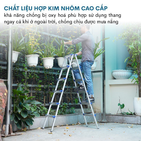 Thang nhôm gấp chữ A ADVINDEQ ADL806