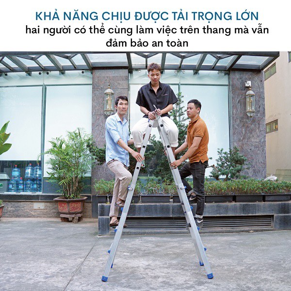 Thang nhôm gấp và rút đa năng 4 đoạn ADVINDEQ AML44W