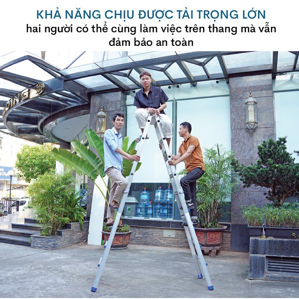 Thang nhôm gấp và rút đa năng 4 đoạn ADVINDEQ AML45W