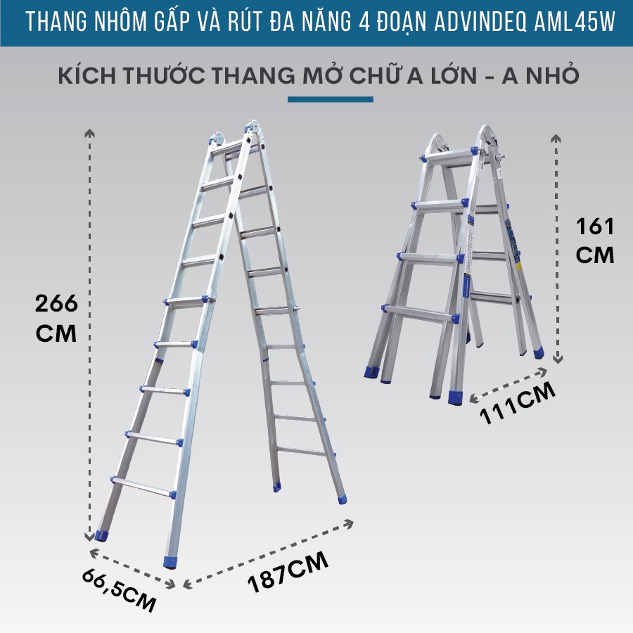 thang gấp và rút Advindeq AML45B