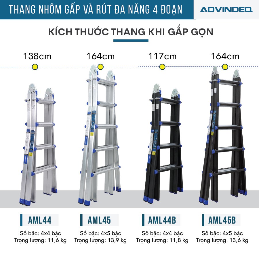 thang gấp và rút Advindeq AML45B