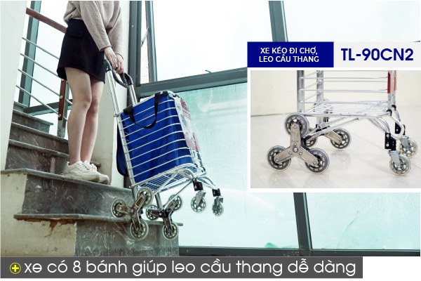xe kéo đi chợ leo cầu thang Advindeq TL-90CN2.2